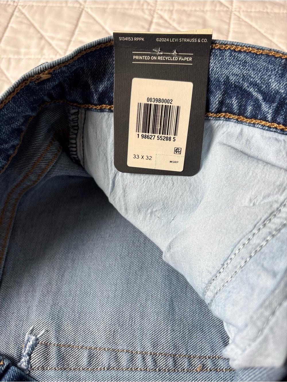 Levi's Premium High-Rise Wide-Leg Denim Jeans Medium Wash - Size 33x32 - Picture 9 of 9